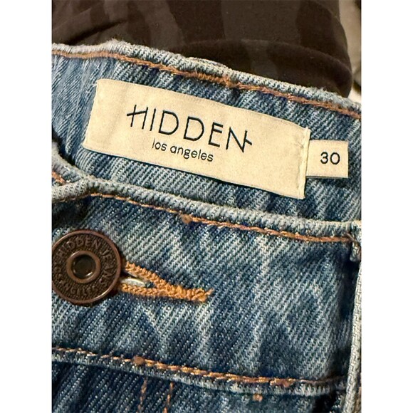 Hidden Jeans Womens Size 30 Light Wash Distressed Carpenter Cro - Picture 11 of 13